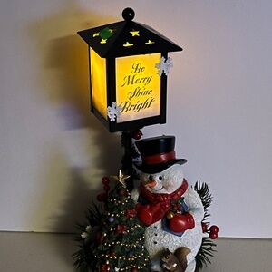 Bradford Exchange Snowman Be Merry Shine Bright Lantern Collection Gelsinger